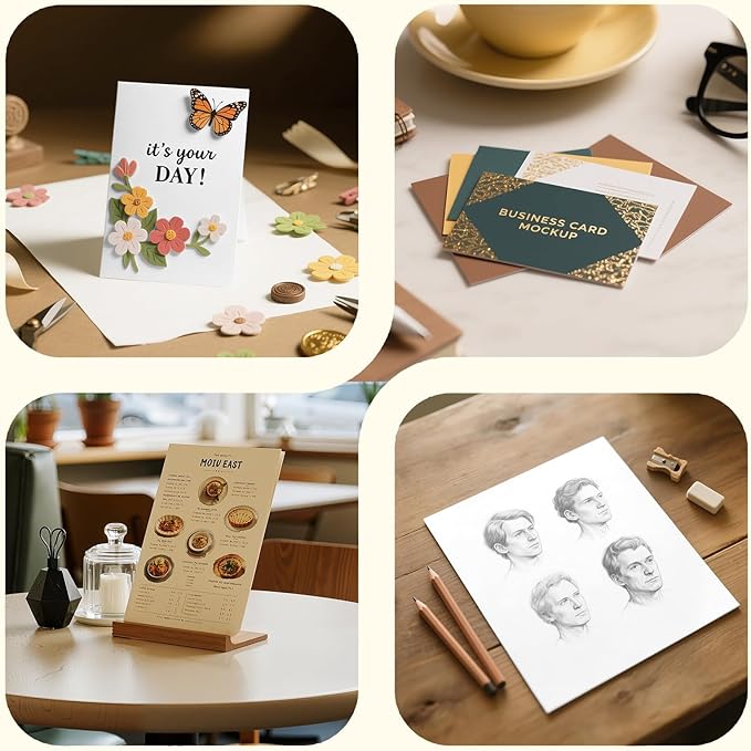 120 Sheets Cream Cardstock Paper,Cardstock 8.5" x 11",White Card Stock 8.5x11,Construction Paper,Cream Card Stock for Printing,Drawing,Tags,Cards Making,Certificate,Invitations,DIY Cards,Menus,Wedding