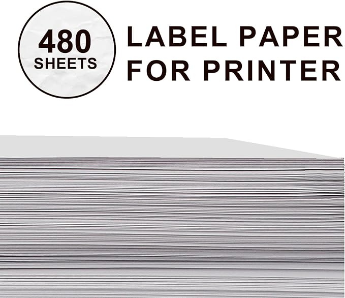 2" x 4" Shipping Labels, 4800 Address Labels, Mailing Stickers Compatible for Laser/Inkjet Printers - Matte White, 10 Up per Sheet, 480 Sheets