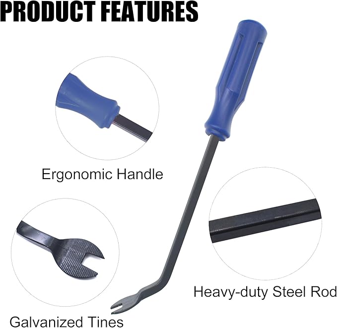 Upholstery Staple Remover, Construction Staple Remover Tool, Heavy Duty Tack Lifter Carpet Remover, Nail Puller for Removing All Kinds of Staples for Furniture, Canvas, Wooden Case, Carton