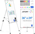 Magnetic Dry Erase Board with Stand 36x24in Whiteboard Easel with Height Adjustable Tripod, 3' x 2' Flipchart Easel Stand Presentation Board with Markers, Eraser & Magnets for School Office and Home