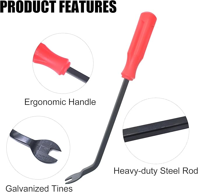 Upholstery Staple Remover, Construction Staple Remover Tool, Heavy Duty Tack Lifter Carpet Remover, Nail Puller for Removing All Kinds of Staples for Furniture, Canvas, Wooden Case, Carton