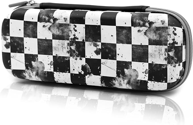 Checkerboard Pencil Case Zip Pencil Box Multi Pouch Holder Desk Organizer For Boys Girls School Office
