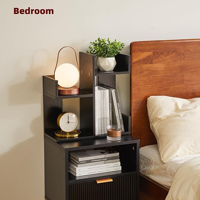 Book Organizer for Desk, Cute Desk Top Organizing, Tree Bookshelf Unique Nursery Bookcase, Book Ends for Desk, Book Holder for Shelf Black YD-DSR002B