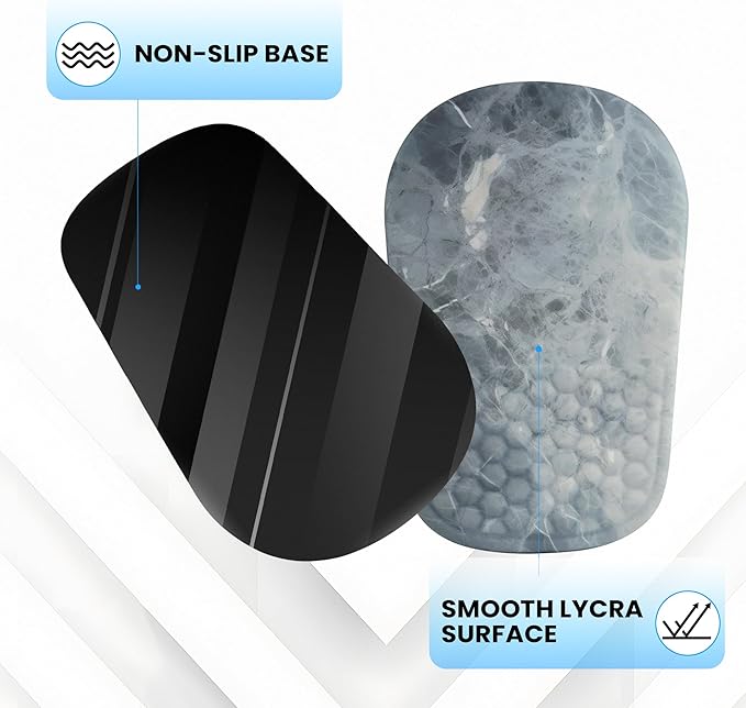 Ergonomic Mouse Pad with Wrist Support, Comfortable Memory Foam Mousepad with Massage Design and Non-Slip PU Base, Wrist Rest Mouse Pad for Office and Home, 12x8 Inch