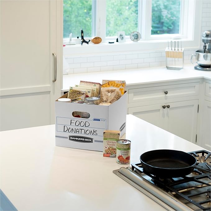 Bankers Box 6-Pack Basic Duty File Storage Boxes with Lids, Letter/Legal, STOR/FILE, (0071303)