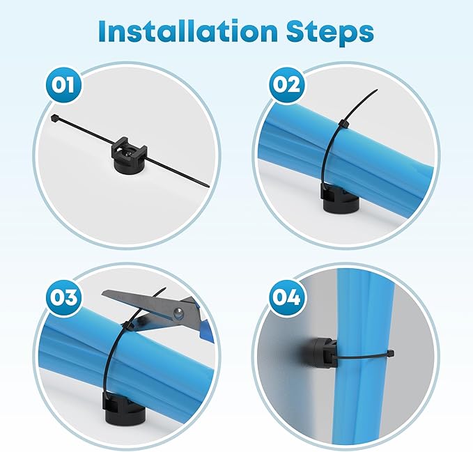Magnetic Zip Tie Mount Heavy Duty Magnetic Cable Zip Tie Base, Tie Mounts, Magnetism Wire Clamps, Magnet Zip Ties Holders, Zip Tie Organizer Magnet Wire Management Clips 10Pcs