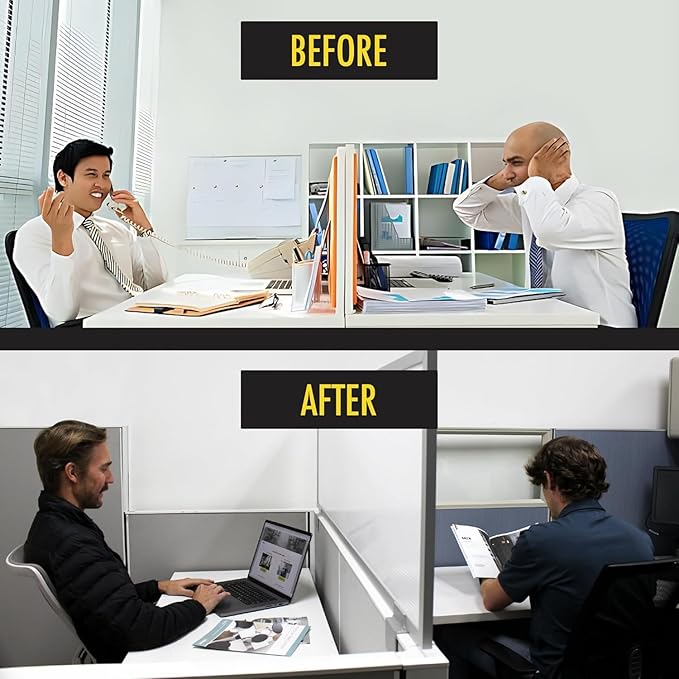 OBEX Privacy Screen & Office Panel Extender for Office Cubicles, Polycarbonate Desk Privacy Panel & Divider for Office Cubicle, 12" x 24", White