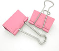 Nctinystore Pink Binder Clips Large (Jumbo) Metal Clamp 2 inch / 50 mm (Pink, 6-PCS)