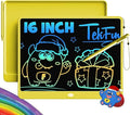 TEKFUN LCD Writing Tablet for Adults, Large Doodle Board, 16 Inch Colorful Drawing Tablet Writing Pad, Toddler Toys for 3 4 5 6 7 8 9 Year Old Girls Boys Teen, Birthday Gifts for Kids (Yellow)