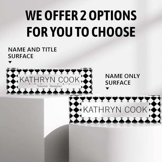 Personalized Name Plate for Desk - Office Gifts for Teacher, Boss, Employee Appreciation - Desk Decor (Chessboard1)