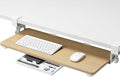 ETHU Keyboard Tray Under Desk, 26.77" X 11.81" Large Size Keyboard Tray with C Clamp-on Mount Easy to Install, Computer Keyboard Stand, Ergonomic Keyboard Tray for Home and Office (Oak)