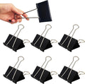 CllyCnny Jumbo Binder Clips - 3 Inch Extra Large Binder Clip 6 Pack Big Metal Paper Clamps Black for Office Supplies