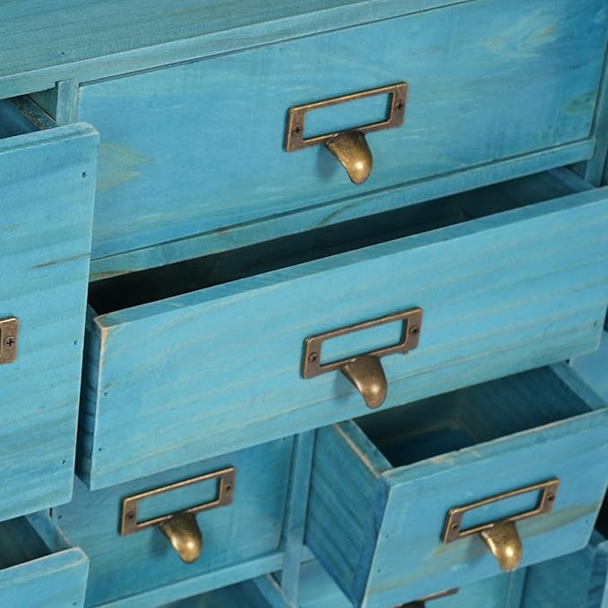 Vintage 12-Drawer Storage Cabinet – Multipurpose Desktop Organizer for Office, Craft & Home