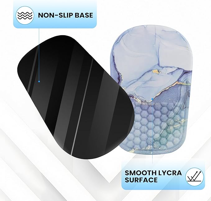 Ergonomic Mouse Pad with Wrist Support, Comfortable Memory Foam Mousepad with Massage Design and Non-Slip PU Base, Wrist Rest Mouse Pad for Office and Home, 12x8 Inch