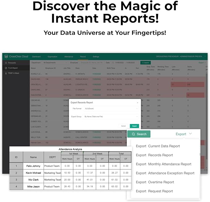 ANVIZ Time Clocks for Employees Small Business - Forever Free Cloud Software - W1 Pro Fingerprint Biometric Clock in and Out Attendance Machine, Black