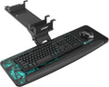 EUREKA ERGONOMIC Height Adjustable Mouse & Keyboard Tray Under Desk, 28x10'' Large Slide Out Swivel Tilt Computer Keyboard Drawer with Mouse Pad for Gaming Home Office Desk, Dual Mount