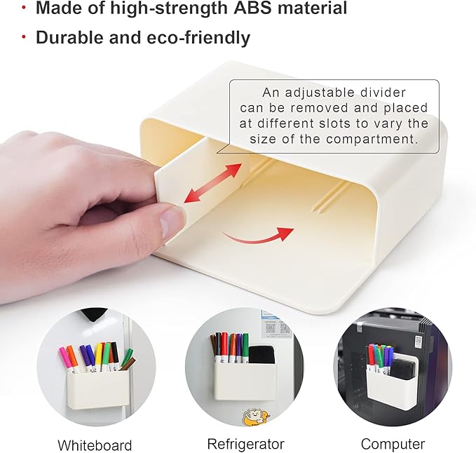 NiArt Whiteboard Magnetic Dry Erase Marker Holder Set, 12 Colors Fine Markers, Magnetic Whiteboard, Dry Eraser for Office