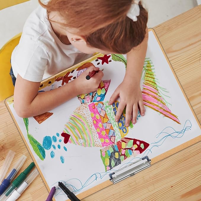 10 PCS Extra Large 11x17 Clipboard, Wood Cleats with Low Profile Clips for Drawing, Sketching, and Art Boards, Horizontal Wood Lapping, Landscape Layout (3Mm Thickness) (10Pack11x17 Clipboard)