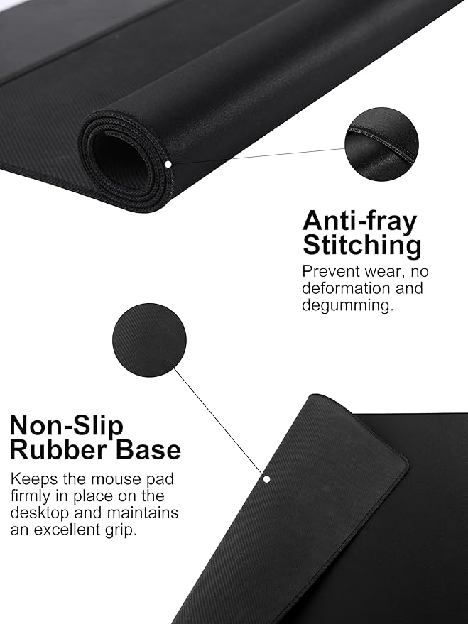 TopMade Wireless Charging Mouse Pad, Gaming Mousepad with Ultra-Smooth Surface, Non-Slip Base, Waterproof Computer Desk Pad, 31.5"x11.81" XL Large Desk Mat for MacBook, PC, Laptop
