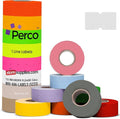 Custom Price and Date Labels for Perco Lite, X, Plus and Perco Pro 1 Line Guns - Choose Color, Font and Imprint - 10 Sleeves, 80,000 Labels