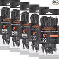 BEST CONNECTIONS Black Cable Ties 500 Pack Cable Zip Ties 8 Inch with Screw Down Hole for Mounting- Strong Nylon Wire Ties with 50 Lbs Tensile Strength – Cable Management Ties for Outdoor & Indoor