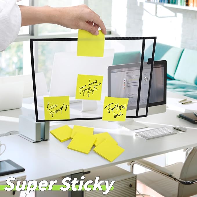 60Pack Yellow Sticky Notes 3x3, Yellow Sticky Pads, Self-Stick Pads,Self-Stick Pads 75 Sheets/Pad, Easy to Post for Teacher Student School Office Meeting Blank Desk Pads,Total 4500 Sheets
