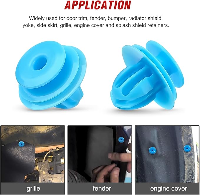 Nilight 121PCS Car Bumper Retainer Clips 6mm 6.5mm 7mm 8mm 9.5mm 9.8mm Expansion Screws Replacement Kit Door Trim Panel Clips Bumper Push Rivet Clips for Toyota Honda GM Mazda