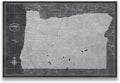 Push Pin Oregon Map Board - With Push Pins to Mark Oregon Travels - Handmade in Ohio, USA - Design: Modern Slate