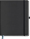 BEZEND 2026 Planner Weekly and Monthly (8.5" x 11") Daily Calendar with Hourly Timeslots & Tab (Jan-Dec) Note & Expenses, Pen Holder, Inner Pocket, Vegan Leather Hardcover - Black