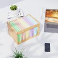 Bamboo Hanging File Organizer, Office Desk File Organizer for Letter Size, Wood Hanging File Folders Organizer Record Holder Storage Stand Bookshelf Easy Assembly, Natural