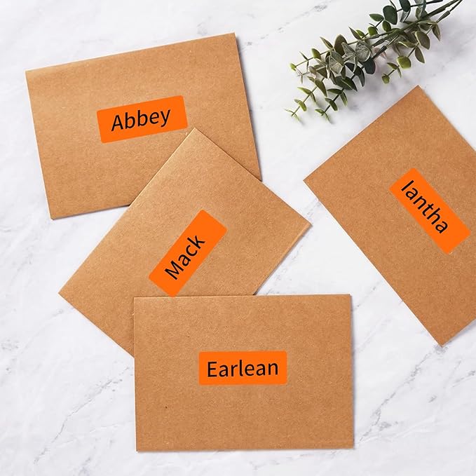 1" x 2-5/8" Colored Address Labels, 600 Bright Orange Label Stickers- Laser/Ink Jet Printer Mailing Labels, 8.5"x11" 20 per Sheet