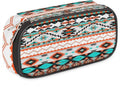 Pardick Aztec Big Capacity Pencil Pen Case Aztec Print Large Pencil Pouch with Zipper Compartments Pencil Bag for Boys Girls Adults Student Office School Supplies