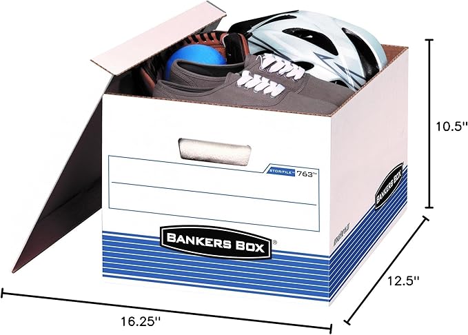 Bankers Box 20-Pack Medium Duty File Storage Boxes with Lids, FastFold Assembly, Letter/Legal, STOR/FILE, (0076315)