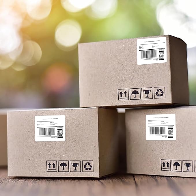 200 Sheets 【1200 Labels】 FBA Box Labels, 3-1/3" x 4" Shipping Address Labels for Laser & Inkjet Printers, Product Labels, 6 per Page Printable Mailing Label, Matte