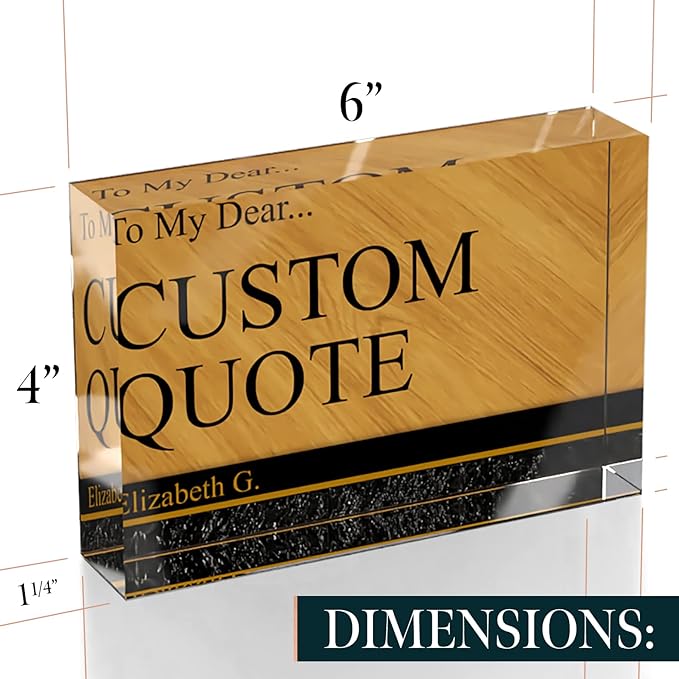 Personalized Gifts, Custom Quote Block Letter Board,Crystal-Clear Acrylic With Gift Box,17 Styles, Holiday and Christmas Gift for Mom, Dad, Girlfriend, Him or Her, Husband, Wife (4"x6", Nolan)