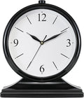 AYRELY® Vintage Desk Clock Silent-Non-Ticking 10-inch dial Table Clock,Retro Mantel Clocks and Easy to Read for Living Room, Bedroom, Shelf Decoration, Fireplace, Farmhouse Decor (Dark)
