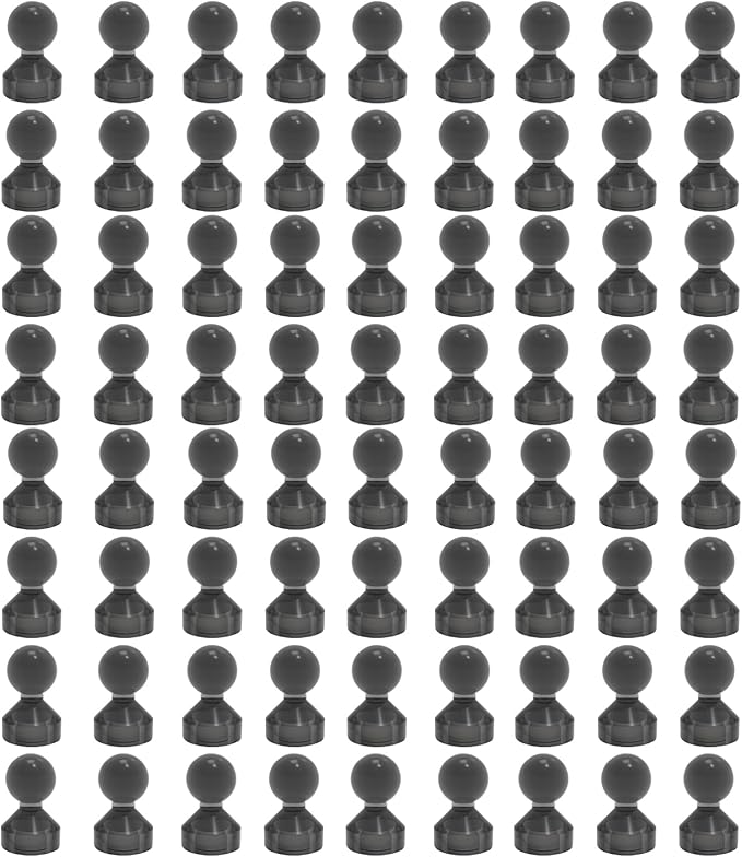 Ant Mag Magnetic Push Pins, 72 Pack Strong Whiteboard Magnets for Fridge, Maps, Office, Kitchen & Classroom Black