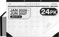 2026 Desk Calendar Large 22x17 Runs Until June 2027 Work Calendar with To-do List & Notes Yearly Preview 18 Months With Plastic Cover Desk Calendar 2025-2026 Large 22x17 Black White With Protective Cover Bulk Planner for Home School Office Pad Calendar...