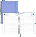 BEZEND Daily Appointment Book 2026 Page per Day Even Weekends (Large-8.25" x 11.75") 15-Minute Timeslots in 4 Columns, Monthly Planner with Tabs & Week Schedule, PU Leather Softcover in Cornflower