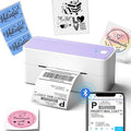 Phomemo Bluetooth Thermal Label Printer, 241BT 4X6 Wireless Shipping Label Printer for Small Business, Labels Printers for Shipping Package, Compatible with iPhone, Android, Purple