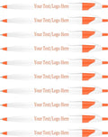 SyPen Personalized Pens With your Custom Logo or Text-500 Pack Bulk-for Businesses, Parties, and Events, Custom Printed Slim Ballpoint Click Pens, Orange Trim Color, Black Ink