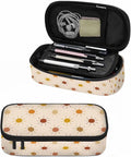 Golden Sun Pencil Case Sunny Dots Boho Summer Pencil Bag Pouch Box Organizer for College School Students Boy Girl