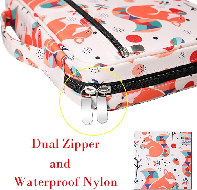 BOMKEE Coloring Pencil Case 220 Slots Pencils/Gel Pens Organizer Waterproof Travel Case Zipper Carrying Portable Pencil Markers Pen Holder Bag for Painter Writers