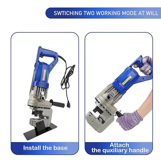1300W Electric Hydraulic Hole Puncher, 110V Hydraulic Press Punching Tool, Metal Electric Punching Machine with Die Φ1/4" 3/8" 1/2" 11/16" 4/5", for Steel, Aluminum, Copper