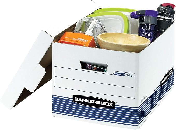Bankers Box 30-Pack Medium Duty File Storage Boxes with Lids, FastFold Assembly, Letter/Legal, STOR/FILE, (0076316)