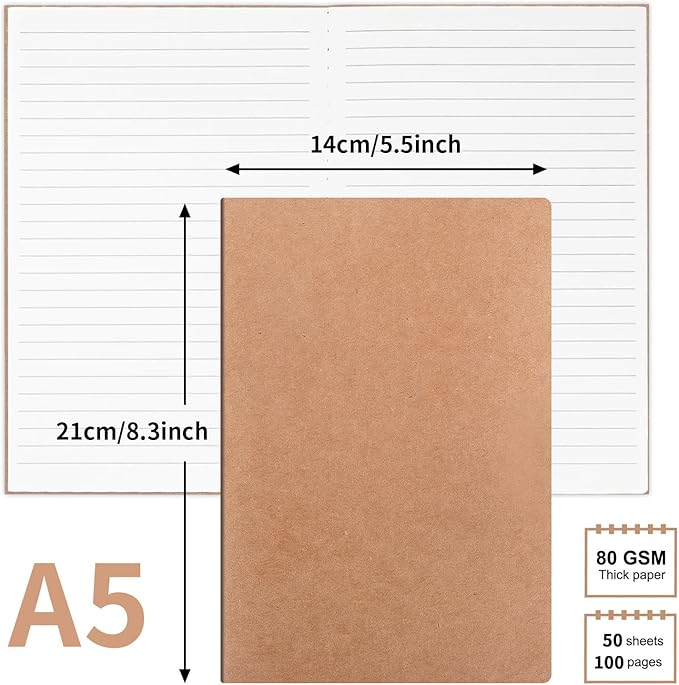 50 Pack Custom Notebooks Bulk - Wholesale Personalized Notebooks with Logo Text & Image, A5 Lined Journals for Promotional Events, Large Corporate Gifts