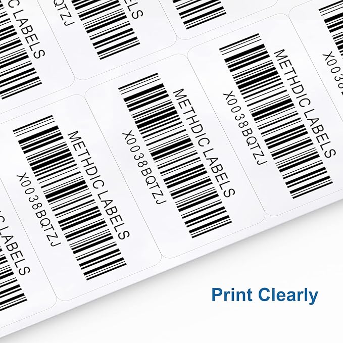 Methdic Shipping Labels 2"×4" 1000 Labels Sticker Paper for Laser/Ink Jet Printer Mailing Labels 8.5"×11" White 10 per Sheet