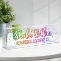 Custom Acrylic Name Plate for Desk, Employee Appreciation Gifts, Office Decor, Personalized, Funny Office Gifts for Coworkers Boss Teacher (Rainbow)