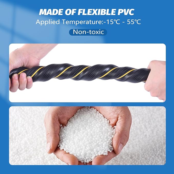 6.5FT Heavy Duty PVC Floor Cable Cover, Floor Cord Cover, Cable Protector Protect Wire for Indoor and Outdoor Cable Cavity = 0.94" (W) x 0.4" (H)(3 Channels