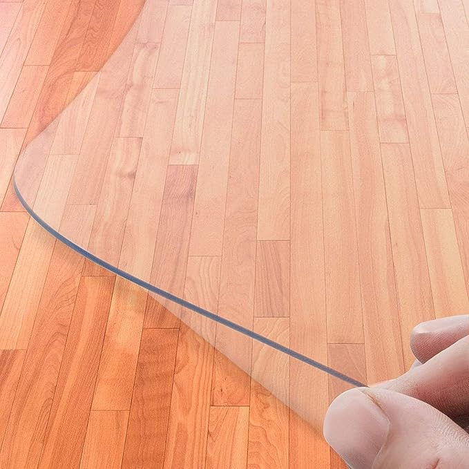 Azadx Office Chair Mat for Hardwood Floor Clear Chair Mat for Easy Glide and Protection Floor Protector for Under Desk Chair Mats Plastic Floors Mat for Office Chair(45" x 53" for Hard Floor)